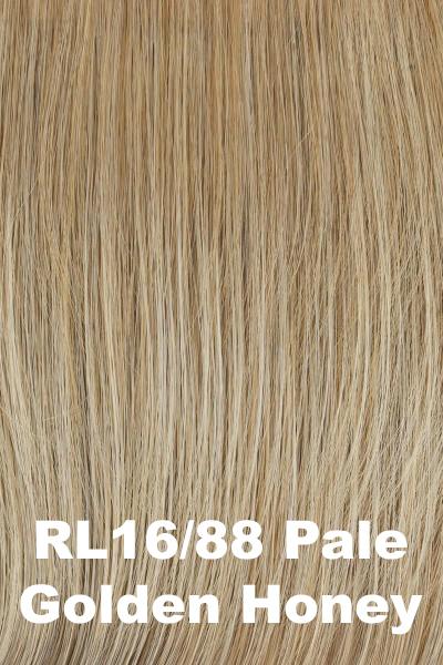 Color Pale Golden Honey (RL16/88) for Raquel Welch wig Pretty Please!.  Medium warm golden base with pale honey blonde blended highlights.