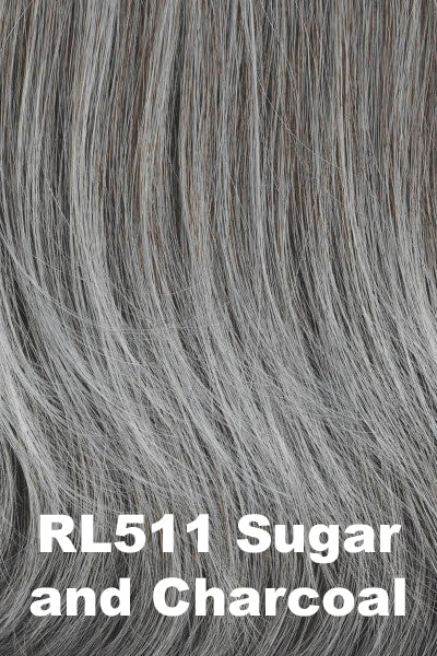 Color Sugar & Charcoal (RL511) for Raquel Welch wig Click Click Flash.  Steel grey base with heavier light grey highlights in the front.