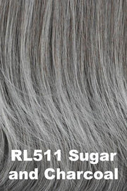 Color Sugar and Charcoal (RL511) for Raquel Welch wig Let's Rendezvous.  Steel grey base with heavier light grey highlights in the front.