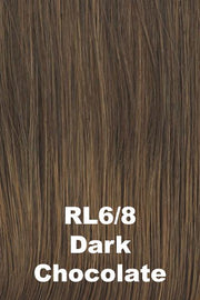 Color Dark Chocolate (RL6/8) for Raquel Welch wig Let's Rendezvous.  Medium chocolate brown blended with warm medium brown.