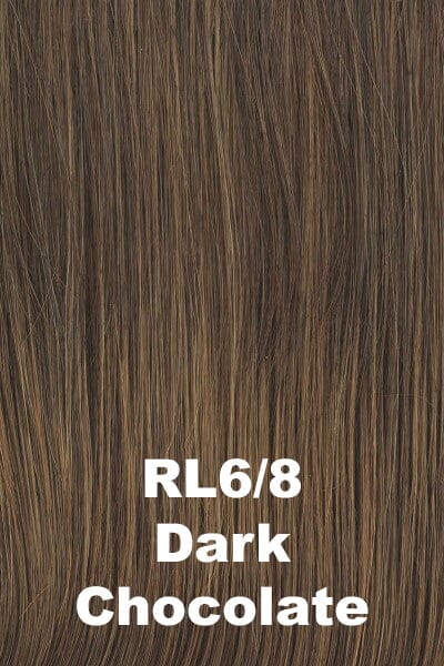 Color Dark Chocolate (RL6/8) for Raquel Welch wig Always Large.  Medium chocolate brown blended with warm medium brown.