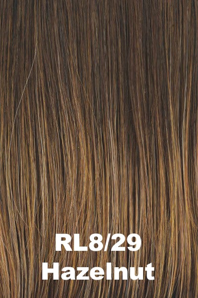 Color Hazelnut (RL8/29) for Raquel Welch Top Piece Beautiful Illusion.  Medium brown base with light brown and copper highlights.