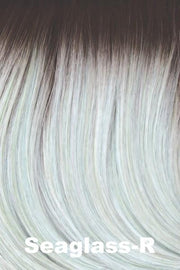 Color Seaglass-R for Amore wig Kensley #4207. Pale peppermint green with a hint of blue jade and beige brown rooting.