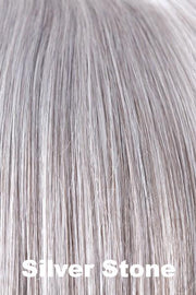 Color Silver Stone for Alexander Couture wig Astrid (#1026).  Silver white and dark brown base with salt and pepper ends.