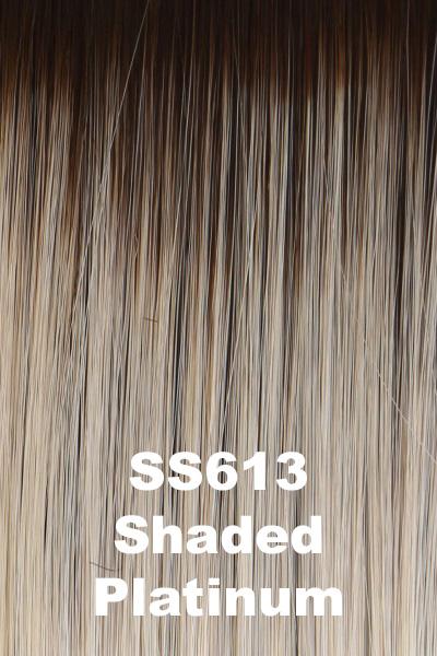 Color Shaded Platinum (SS613) for Raquel Welch wig Voltage Elite.  Warm platinum blonde base with dark brown roots.