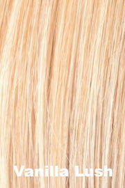 Color Vanilla Lush for Amore Medium Mono Top Piece #751. Pale blonde and vanilla blonde base with an apricot hue and lighter ends.